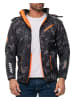 Geographical Norway Herren Regular Fit Windbreaker  in Black-Orange