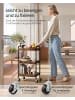 SONGMICS Servierwagen Colten in Braun - (B)41.3 x (H)73 x (T)27.5 cm