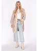 IZIA Damen Cardigan in Wollweiss Mehrfarbig