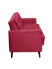 58 aufm Kessel SOFA 3-Sitzer mit Bettfunktion Kaycee Samtvelours rot