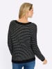 Heine Strickpullover in schwarz-ecru-gemustert