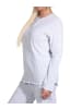 NORMANN langarm Schlafanzug Pyjama Oberteil Shirt Mix & Match Streifen - 76889 in Grau