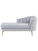 Beliani Chaiselongue ALLIER in Grau/Gold - (W) 150 x (H) 75 x (L) 76 cm rechtsseitig