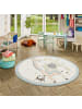 Pergamon Kinderteppich Maui Kids Safari Tiere Rund in bunt