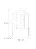 relaxdays Gartenzaun in Weiß - (B)190,5 x (H)98 x (T)2,5 cm