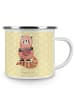 Mr. & Mrs. Panda Camping Emaille Tasse Roter Panda ohne Spruch in Gelb Pastell