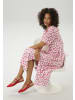 Aniston CASUAL Sommerkleid in pink-wollweiß-rot