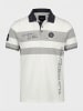 KOROSHI Normal polo pique streifen-block nautik in weiß