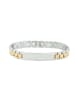 Adeliás Unisex Armband – Gliederarmband aus Edelstahl 20,5 cm in silber