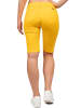 Cipo & Baxx Cipo & Baxx Damen Straight Fit Capri Hose Mid Waist WK186 Yellow W25/