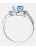 Diamant L'éternel Ring aus 375 Weißgold mit Diamant mit Topas Herz-Design