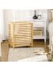 HOMCOM Wäschekorb-50L x 36B x 60H cm-Naturholz