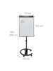 relaxdays Flipchart Whiteboard in Schwarz - (B)70 x (H)100 cm