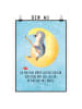 Mr. & Mrs. Panda Poster Pinguin Mond mit Spruch in Eisblau