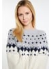 usha BLUE LABEL Damen Strickpullover in Weiss Mehrfarbig
