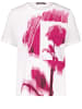 TAIFUN T-Shirt Kurzarm Rundhals in Luminous Pink gemustert