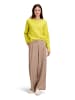 BETTY & CO Strickpullover mit Rundhalsausschnitt in Neon Yellow