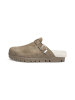 VITAFORM Samtziegenleder Clogs in taupe