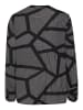 Kaffe Langarm-Bluse KAdebra Regular fit in Black / White Graphic Lines