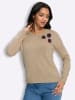Sieh an! Strickpullover in sand-traube