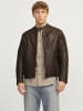 Jack & Jones Lederjacke in Brown Stone