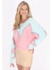 IZIA Damen Pullover in Türkis Rosa