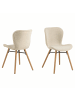 ebuy24 Esszimmerstuhl BatildaA1 Beige 2er Set