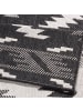 NORTHRUGS Indoor Outdoor Wendeteppich Malibu in Schwarz Creme