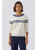 Oui Pullover in white blue