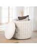FineBuy Hocker und Sitzsäcke in Beige / Stoff / 40x40x45