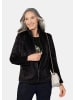 GOLDNER Jacke Teddyjacke mit Glanzeffekt in schwarz