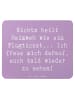 Mr. & Mrs. Panda Mousepad Spruch Heimweh Ticket mit Spruch in Lavendeltraum