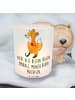 Mr. & Mrs. Panda Laterne Glas Fuchs Beinprothese mit Spruch in Transparent