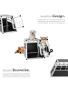 tectake Hundetransportbox single aus Aluminium mit schützenden Kunststoffecken