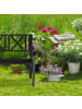 relaxdays Gartenbank in Schwarz - (B)127 x (H)81 x (T)56 cm