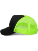 styleBREAKER Mesh Cap in Schwarz-Neongrün