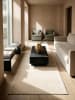 KADIMA DESIGN Kurzflorteppich Uni Antirutsch pflegeleicht Wohnzimmer Schlafzimmer in Beige