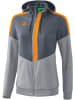 erima Trainingsjacke "Squad Tracktop Jacke Mit Kapuze" in Grau