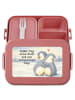 Mr. & Mrs. Panda Brotbüchse Pinguine Kuscheln Design mit Spruch in Rot Pastell