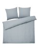 Beliani 3-tlg Bettwäsche-Set AVONDALE in Grau