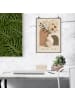 Mr. & Mrs. Panda Wandbild Vase elegant Design mit Spruch in Weiß