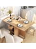 COSTWAY Esstisch klappbar 120 x 72 x 75 cm in Hellbraun