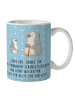 Mr. & Mrs. Panda Mug Pinguin Opa Enkel mit Spruch in Blau Pastell