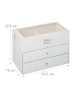 relaxdays Brillenbox in Weiß - (B)33,5 x (H)22,5 x (T)19 cm