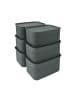 relaxdays 6 x Aufbewahrungsbox in Grau – 5 L