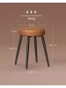 VASAGLE 2er-Set: Sitzhocker Ekho in karamellbraun - (B)48 x (H)48.2 x (T)48 cm