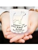 Mr. & Mrs. Panda Teelichthalter Glas Bullterrier Moment mit Spruch in Transparent