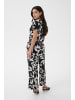 Kaffe Overall KAmira Loose fit in Black/Chalk Large Leaf