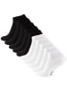 Cotton Prime® 10 Paar COTTON-Essentials Sneaker-Socken in Schwarz/Weiss