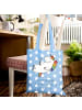 Mr. & Mrs. Panda ToteBag Einhorn Blümchentail mit Spruch in Sky Blue